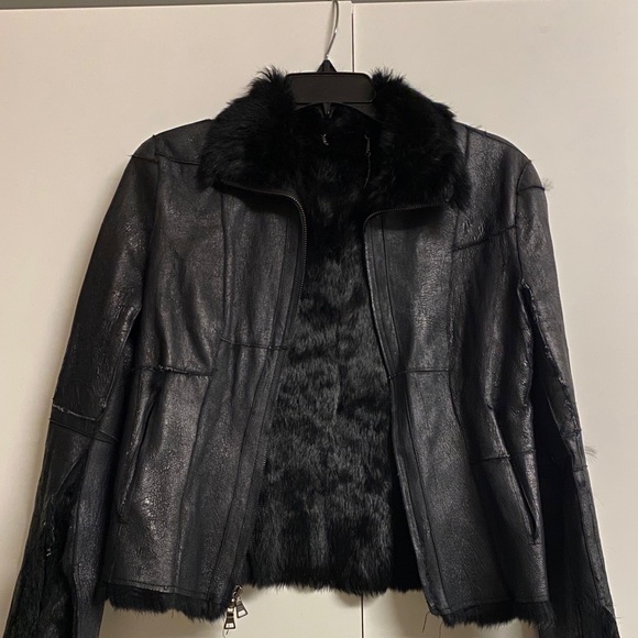 Leather Fur reversible jacket - Picture 11 of 12